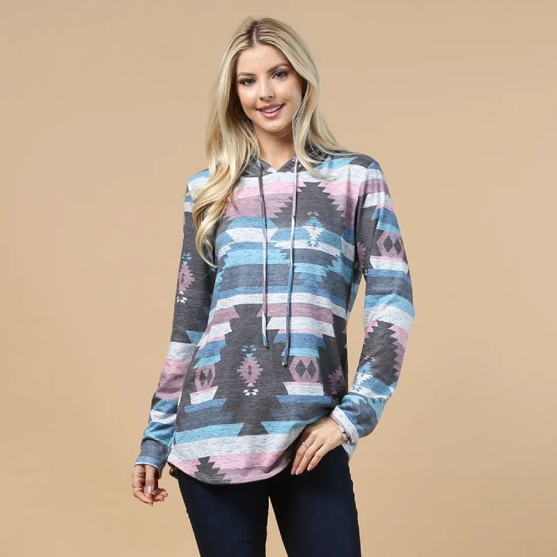 Avery Women's Aztec Soft Hacci Hoodie