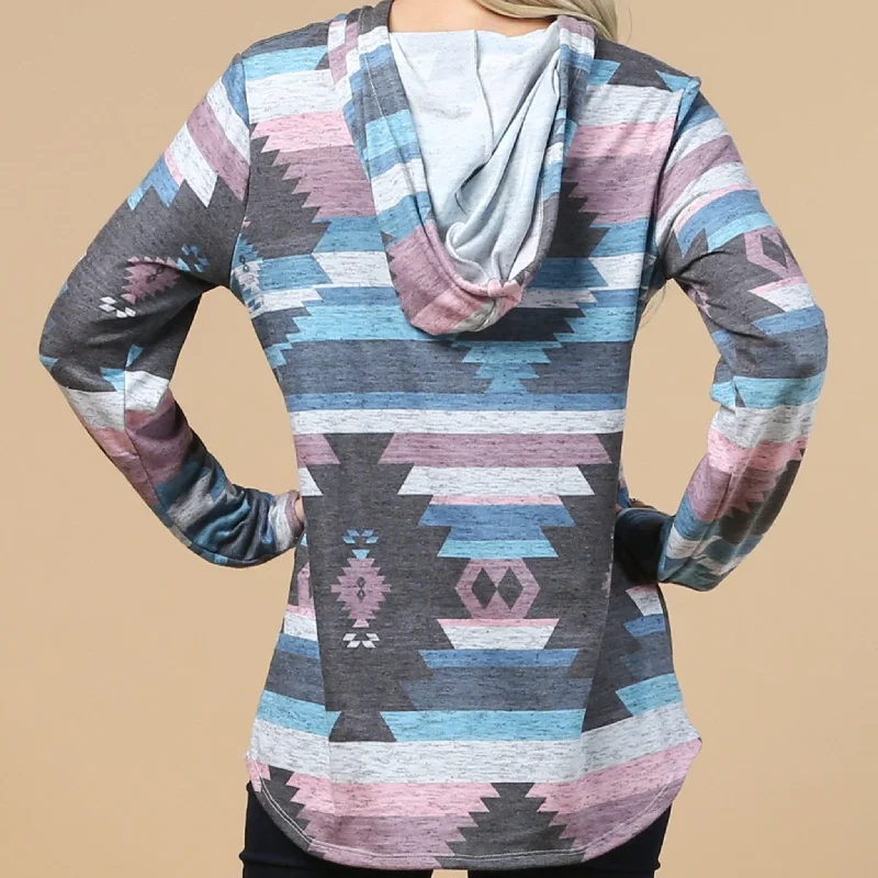 Avery Women's Aztec Soft Hacci Hoodie