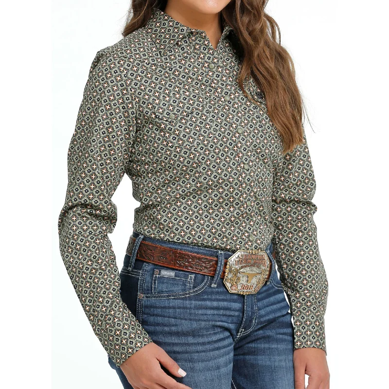 Cinch Women's Olive Print Shirt