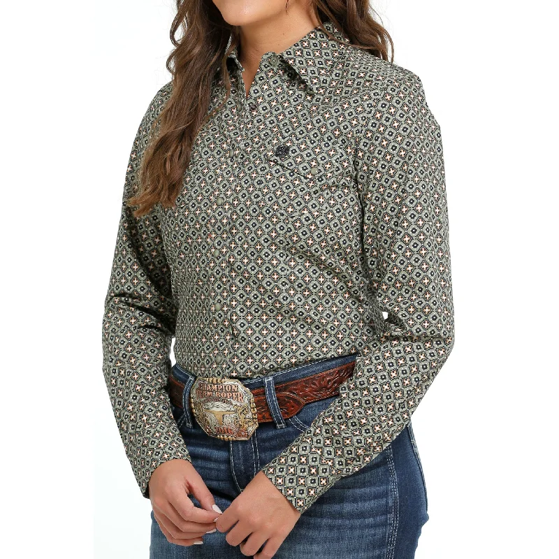 Cinch Women's Olive Print Shirt