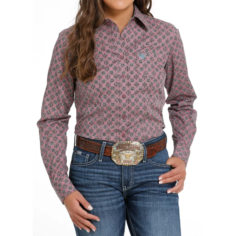 Cinch Women's Pink Print Shirt