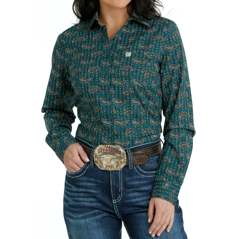 Cinch Women's Teal Paisley Shirt