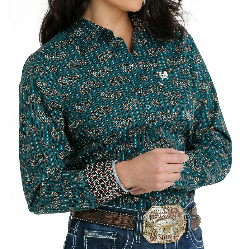 Cinch Women's Teal Paisley Shirt