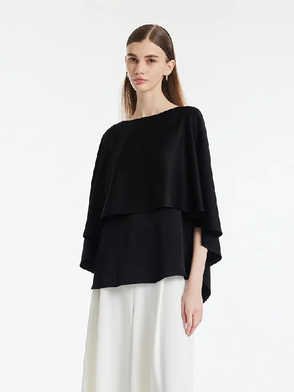 Triacetate Reversible Cape-Style Women Top