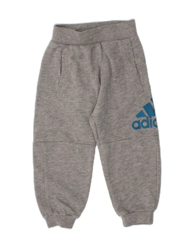 ADIDAS Baby Boys Graphic Joggers Tracksuit Trousers 18-24 Months Grey