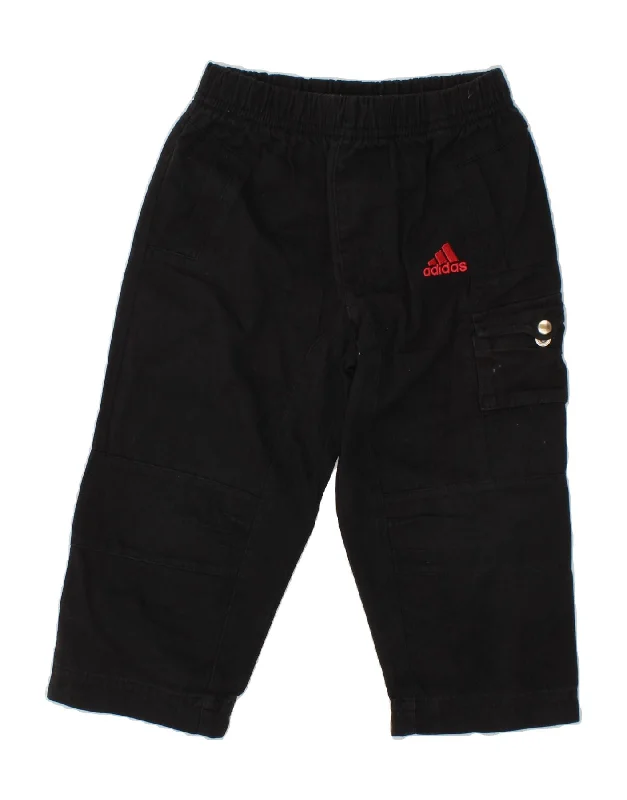 ADIDAS Baby Boys Straight Cargo Trousers 18-24 Months W18 L12  Black