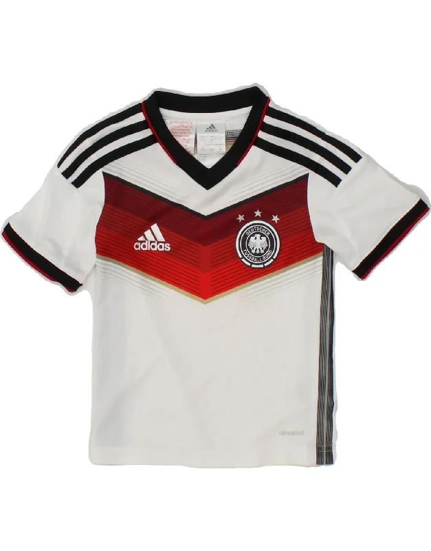 ADIDAS Boys Deutscher Fussball Bund Graphic T-Shirt Top 2-3 Years White