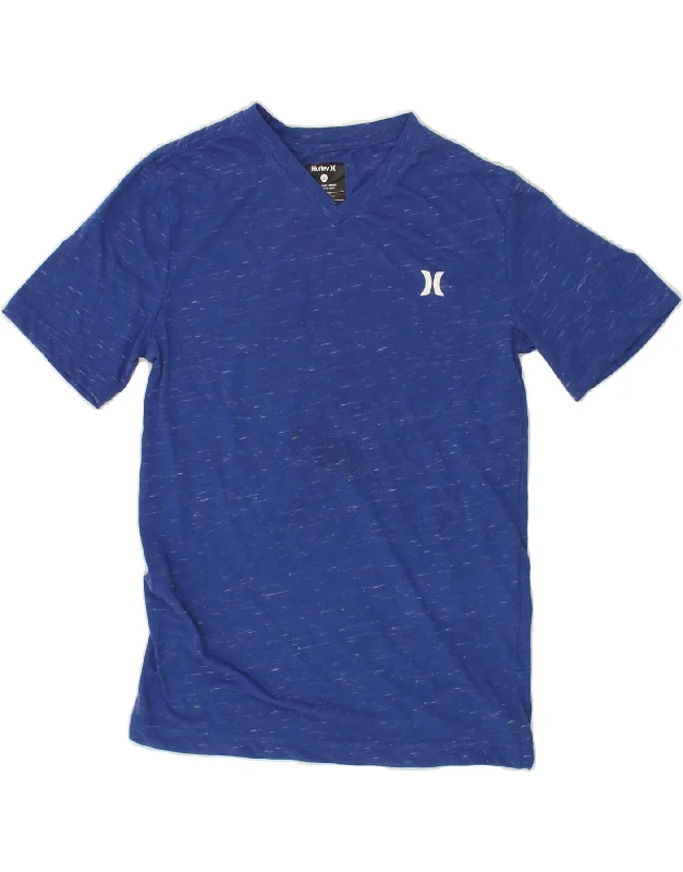 HURLEY Boys T-Shirt Top 12-13 Years Large  Blue Flecked Polyester