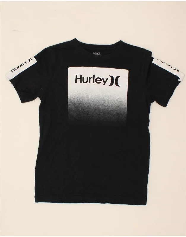 HURLEY Girls Tall Graphic T-Shirt Top 13-14 Years XL Black Cotton