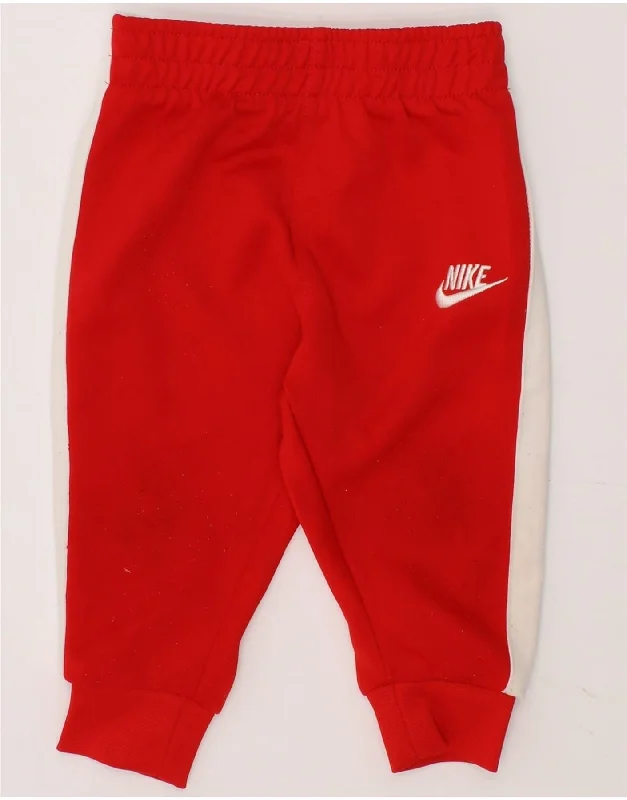 NIKE Baby Boys Graphic Joggers Tracksuit Trousers 9-12 Months Red