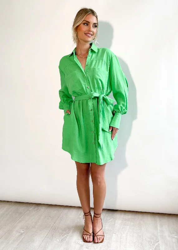 Amiaty Shirt Dress - Green