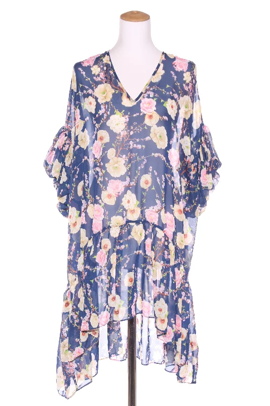 AUGUSTINE - Blue floral chiffon dress! 8-12