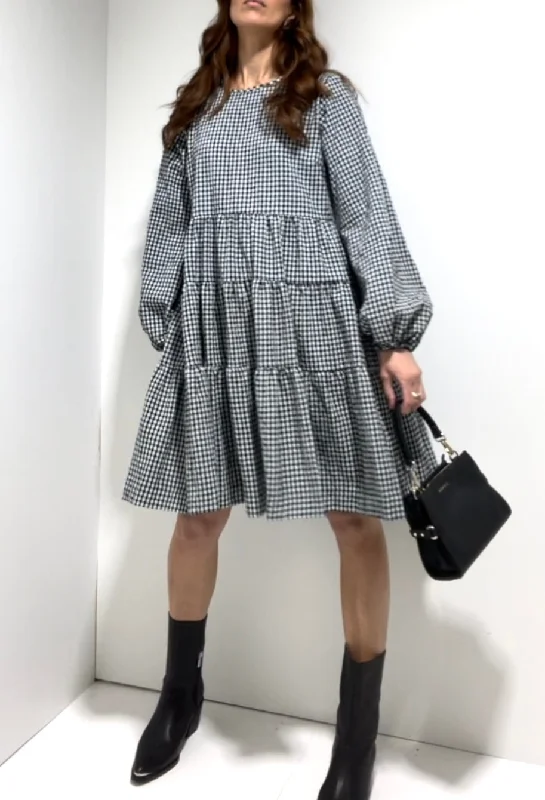 BLAK LUXE - Blouson sleeve gingham Ingrid dress! 14