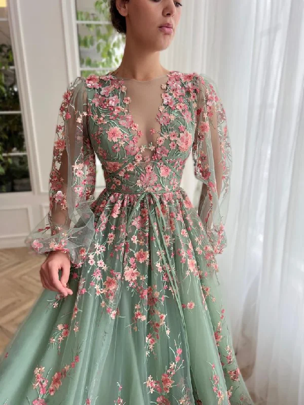 Blushed Rose Bouquet Gown