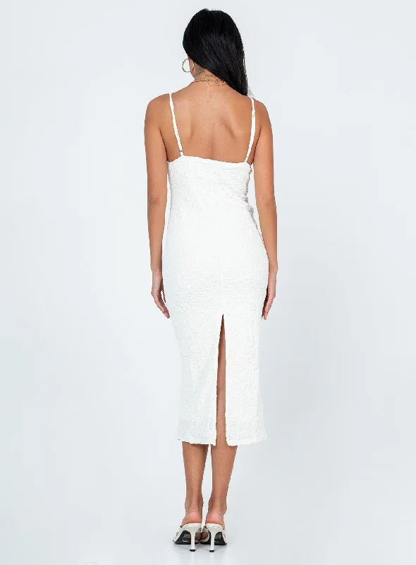 Char Midi Dress White