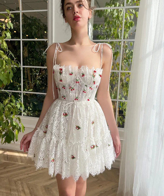 Cherry Crystal Couture Mini Dress