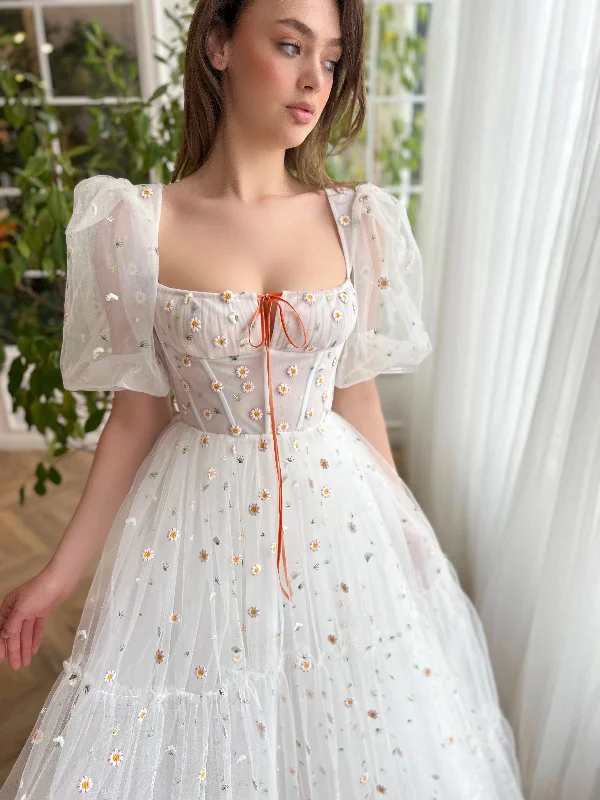 Daisy Elegance Cascade Gown