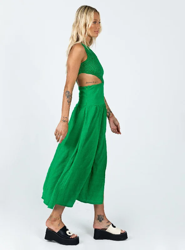 Davina Midi Dress Green