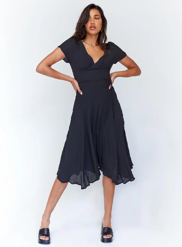 Felleni Midi Dress Black