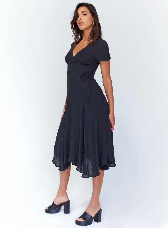 Felleni Midi Dress Black