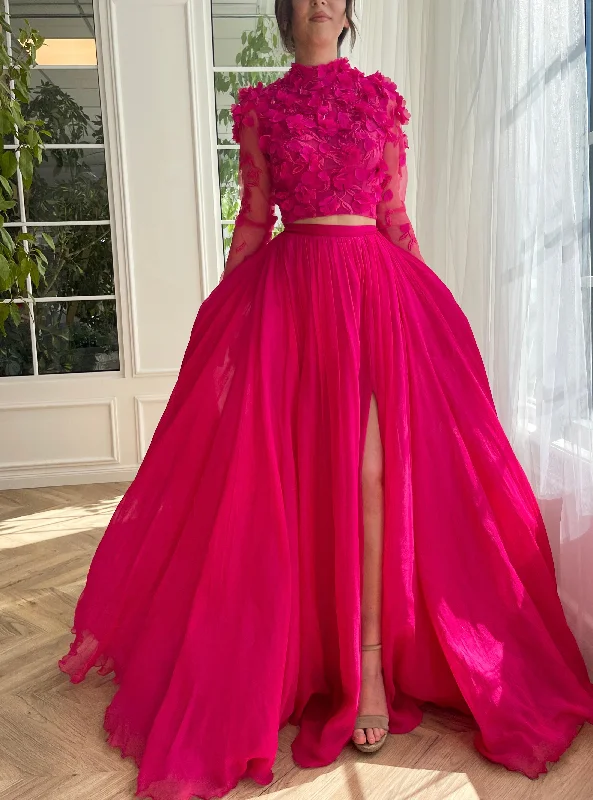 Fuchsia Elegance Ensemble Gown