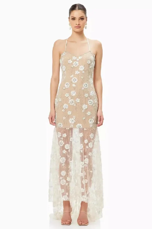 Retusa Embellished Mesh Gown