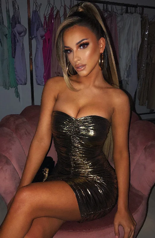 Shyla Mini Dress - Gold