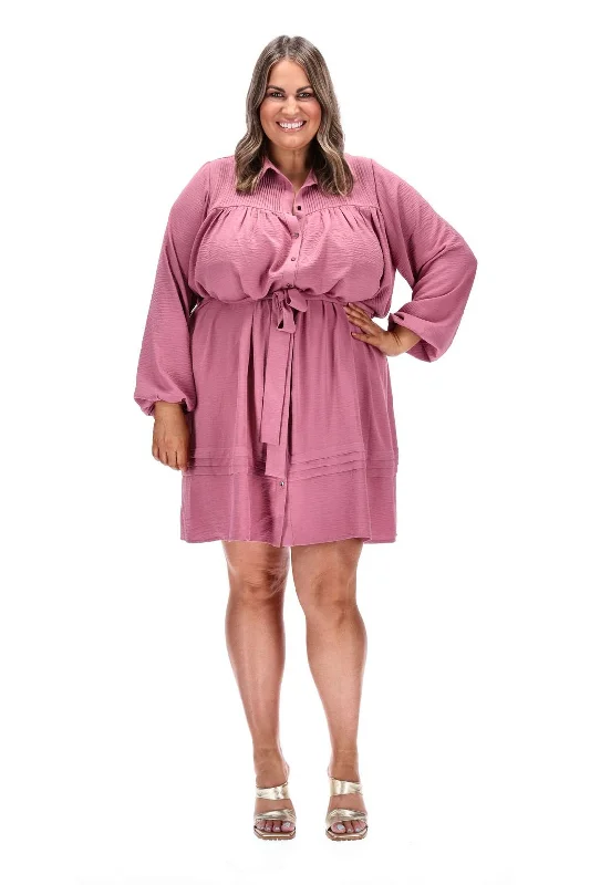 STELLA ROYAL - Peyton shirt dress - Pink! 20