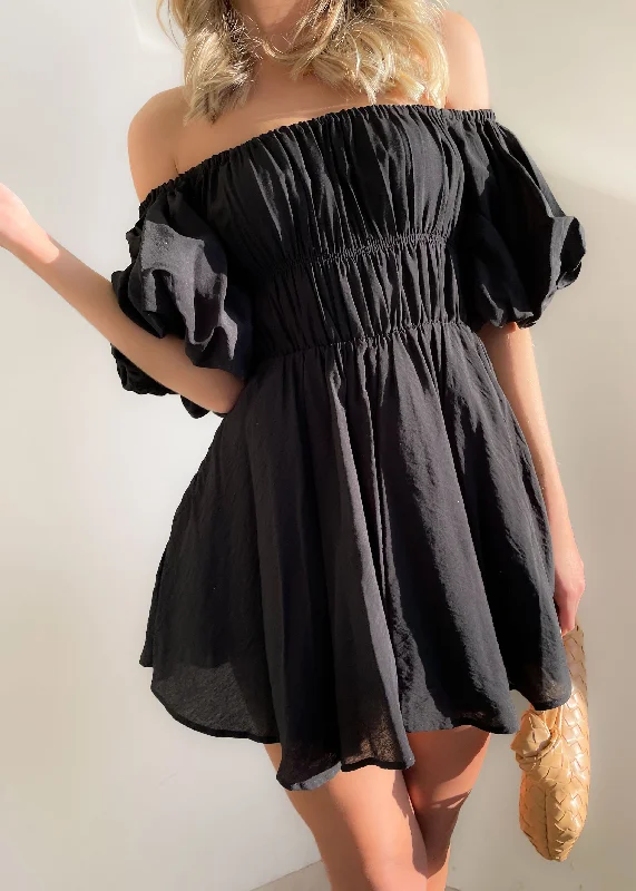 Tami Off Shoulder Dress - Black