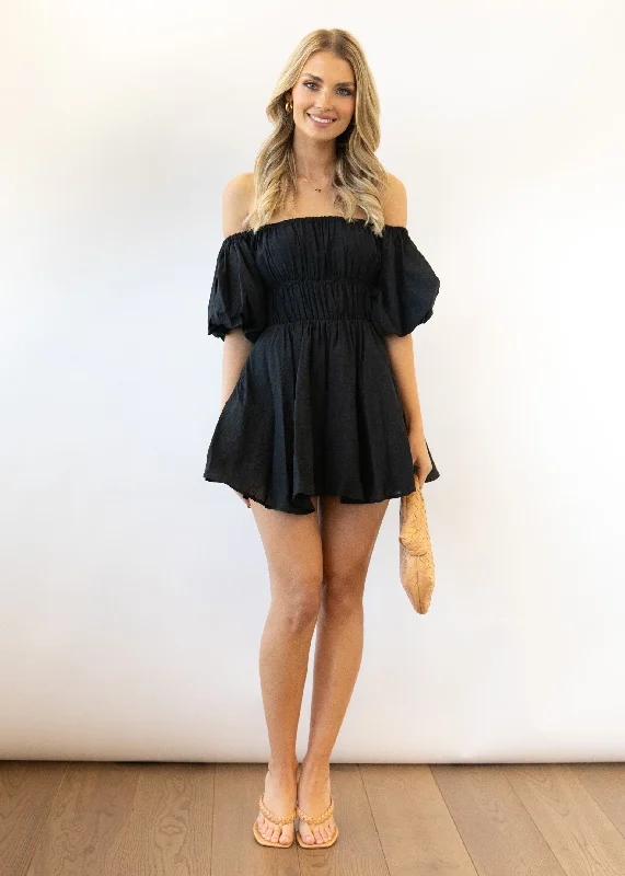 Tami Off Shoulder Dress - Black