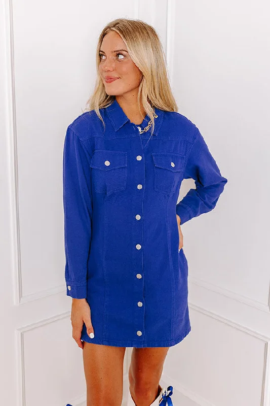 Victory Vibes Denim Mini Dress