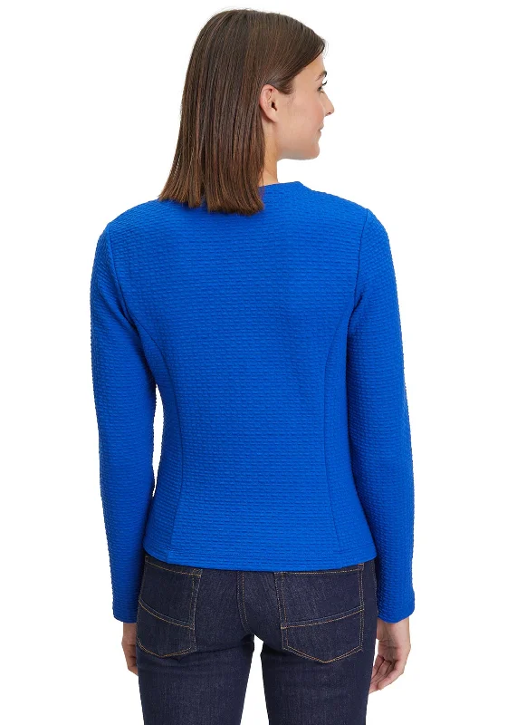 Betty Barclay Embossed Short Jacket, Adria Blue