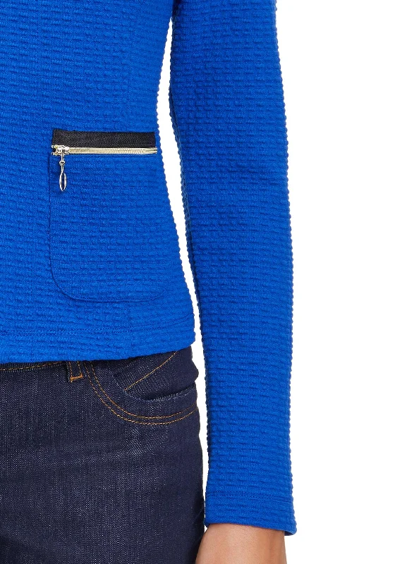 Betty Barclay Embossed Short Jacket, Adria Blue