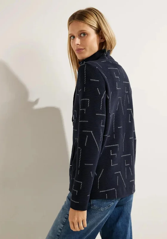 Cecil Drawstring Sweater Jacket, Night Sky Blue