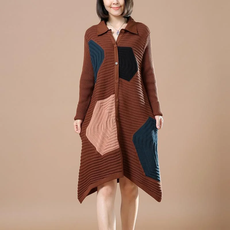 Chocolate sweaters oversized women winter dress coats