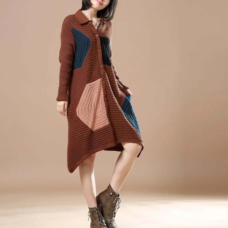 Chocolate sweaters oversized women winter dress coats