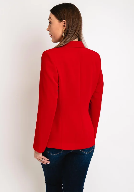 Christina Felix Single Breasted Tailored Blazer, Red