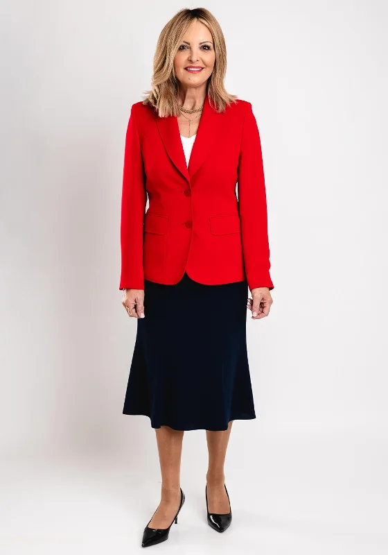 Christina Felix Single Breasted Tailored Blazer, Red