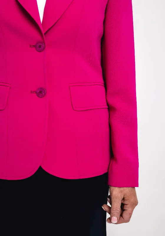 Christina Felix Single Breasted Tailored Blazer, Raspberry