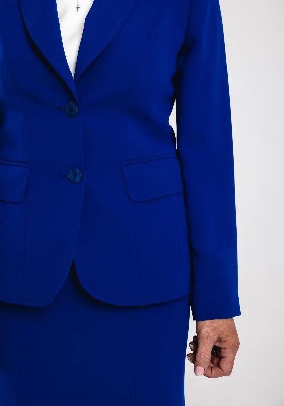 Christina Felix Single Breasted Tailored Blazer, Royal Blue