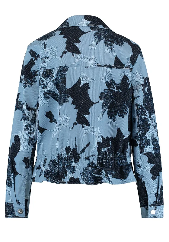 Gerry Weber Floral Print Short Jacket, Blue