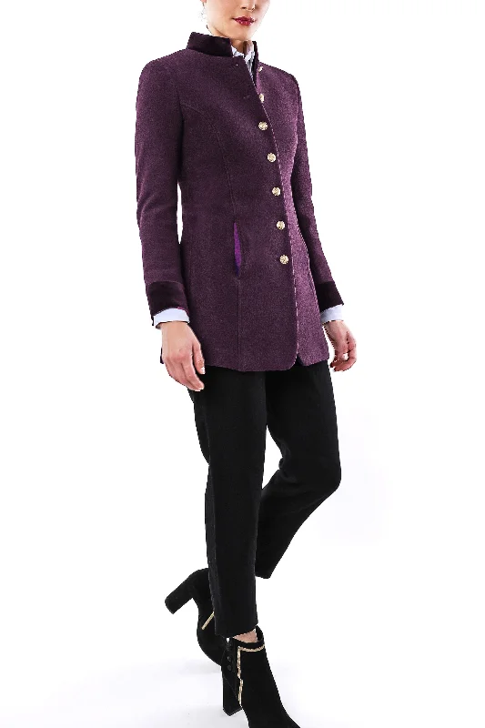 Long blazer from grape coloured authentic Austrian broadcloth