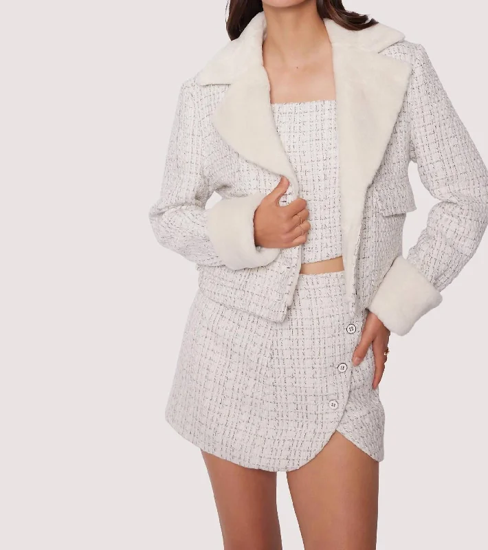 Louise Jacket In Off White Multi