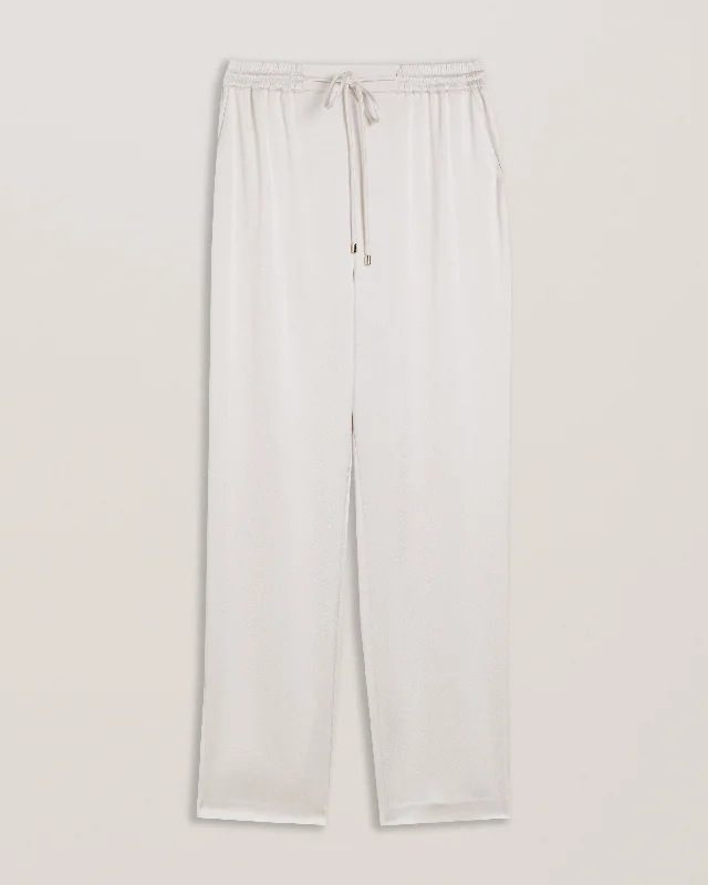 Natori Satin Slim Fit Jogger Ivory