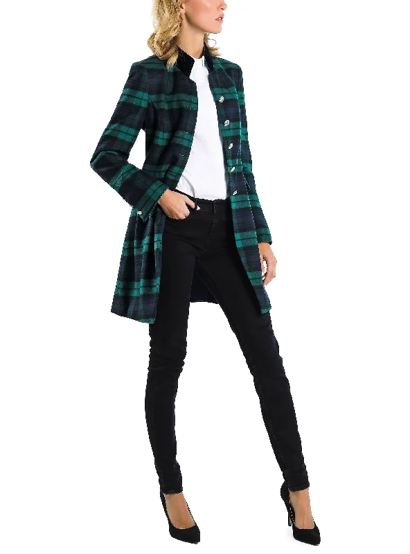 Long-blazer from tartan-wool in blackwatch