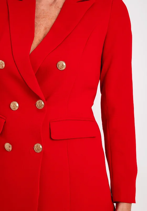 Serafina Collection Longline Blazer, Red