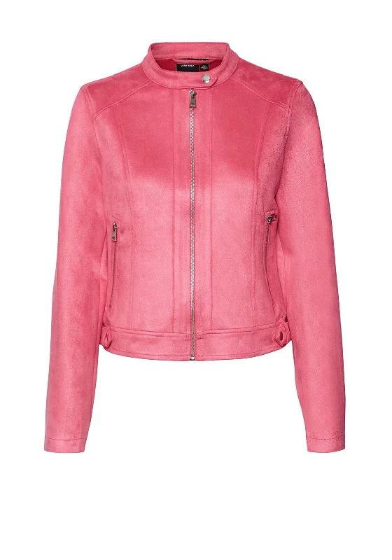 Vero Moda Jose Faux Suede Jacket, Fuchsia Purple