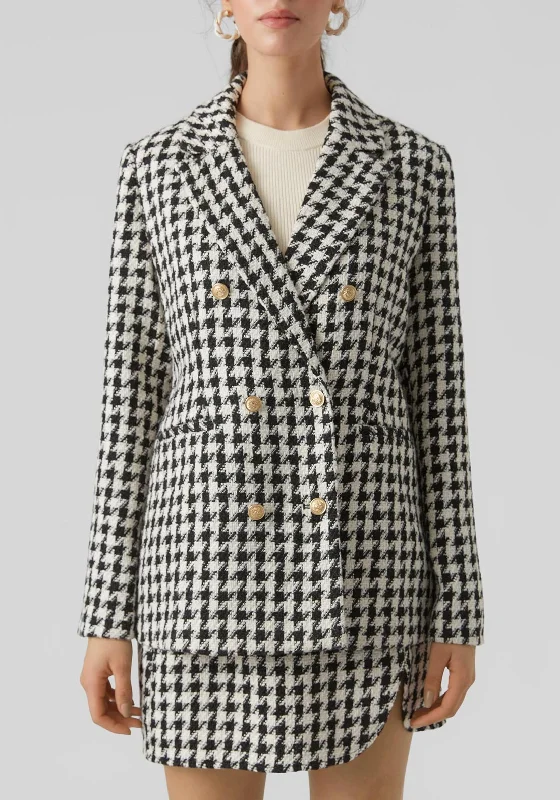 Vero Moda Paige Houndstooth Blazer, Black