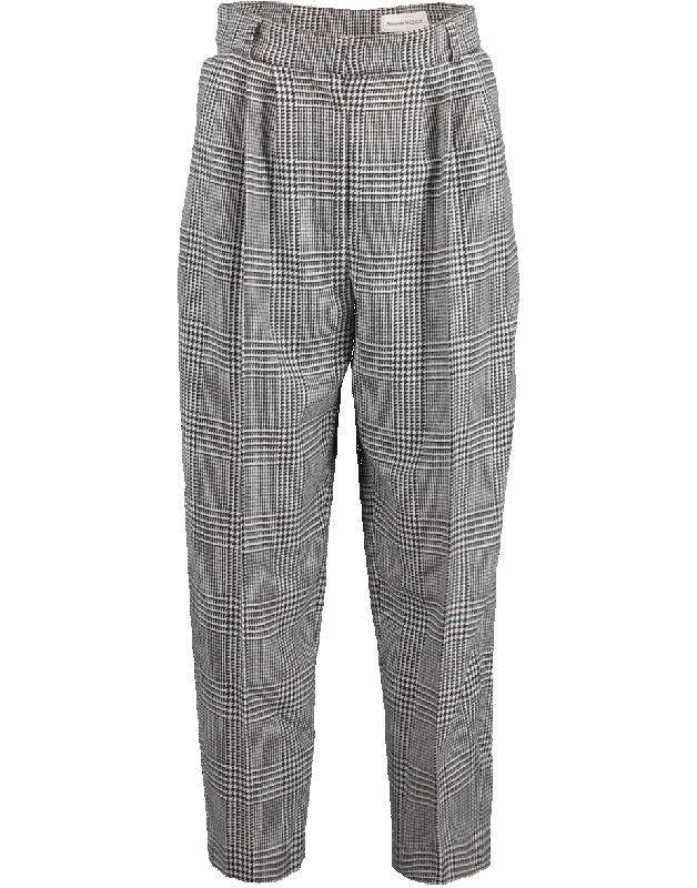 High Waist Check Pant