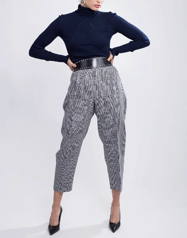 High Waist Check Pant